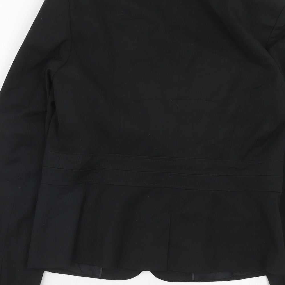 Warehouse Womens Black Polyester Jacket Suit Jacket Size 12