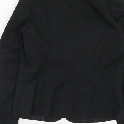 Warehouse Womens Black Polyester Jacket Suit Jacket Size 12