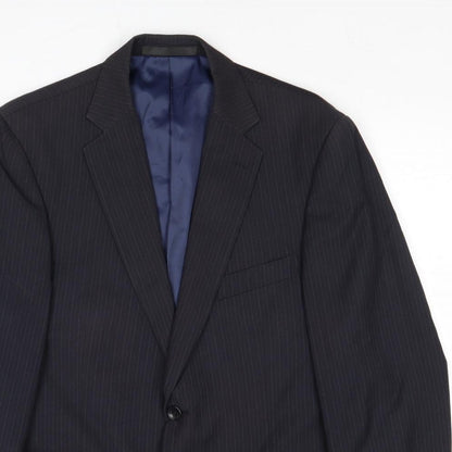 Mens UK Size 40 Marks and Spencer Regular Blue Suit Jacket