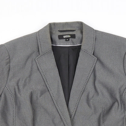 Marks and Spencer Womens Grey Polyester Jacket Blazer Size 18