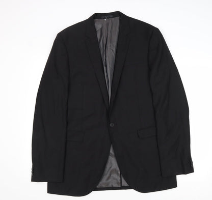 Mens UK Size 40 Butler & Webb Regular Black Suit Jacket
