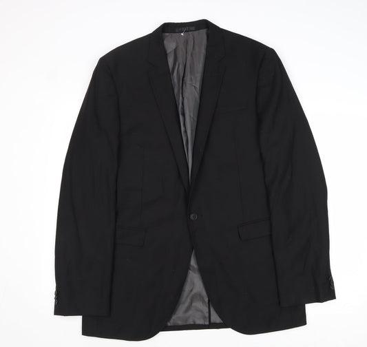 Mens UK Size 40 Butler & Webb Regular Black Suit Jacket