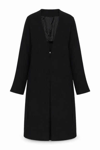 NITYA Womens Black Overcoat Coat Size 10 Button