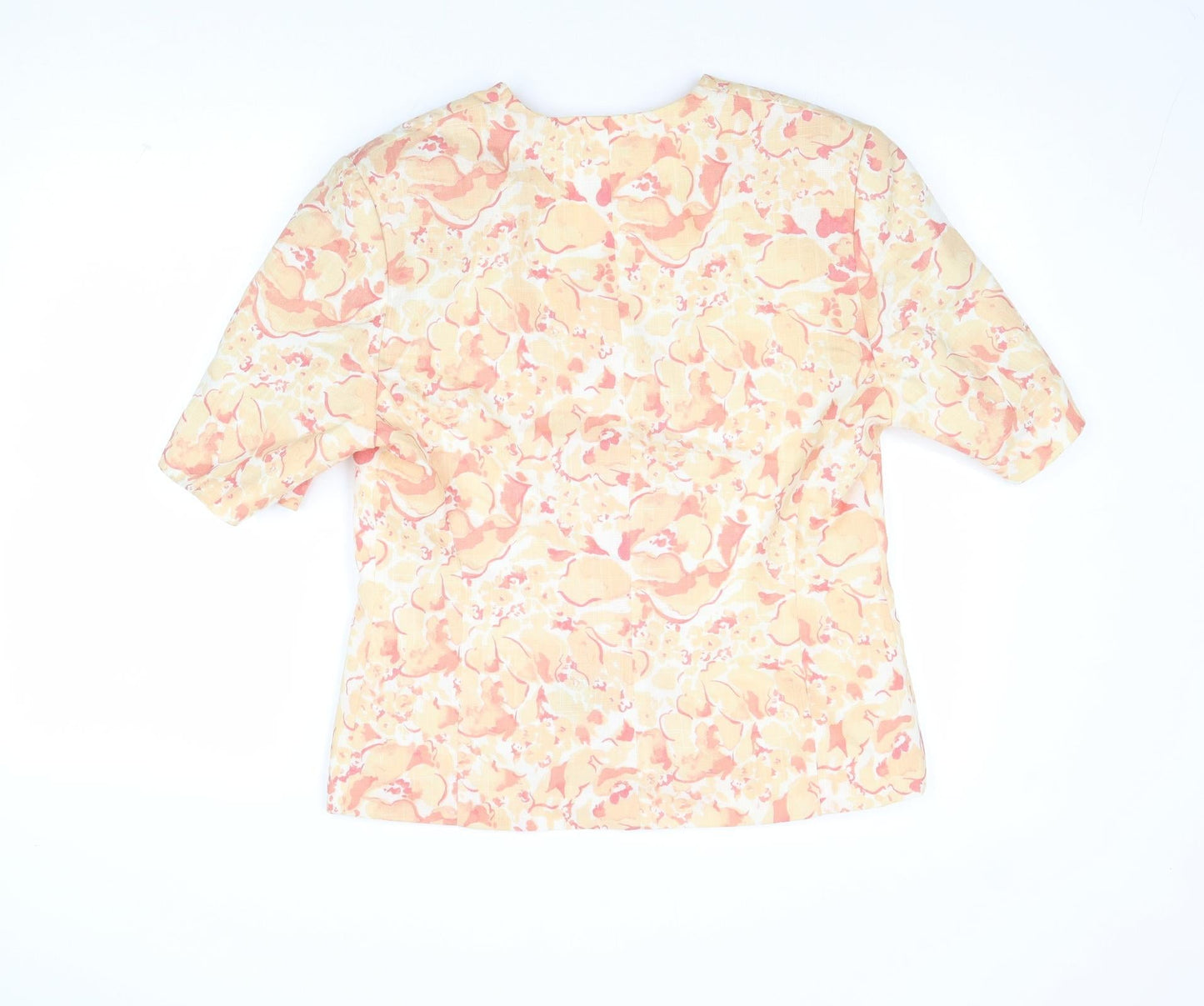 C&A Womens Multicoloured Floral Jacket Blazer Size 14 Button