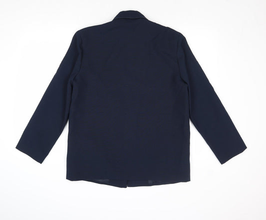 Classics Womens Blue Jacket Blazer Size 14 Button