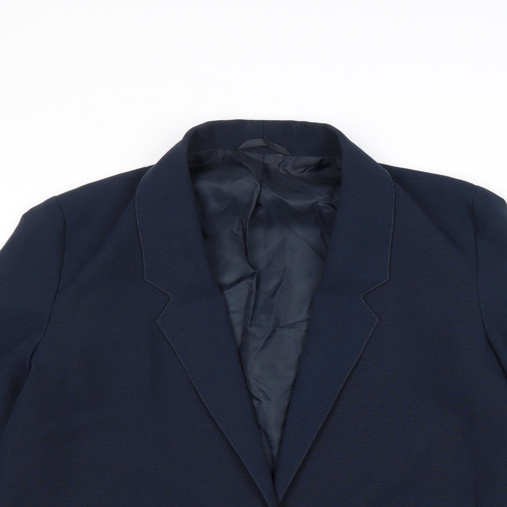 Classics Womens Blue Jacket Blazer Size 14 Button