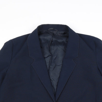 Classics Womens Blue Jacket Blazer Size 14 Button