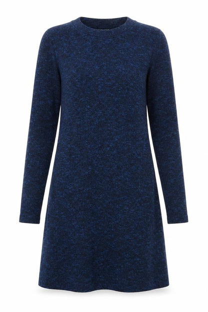 Topshop Womens Blue Polyester Jumper Dress Size 8 Round Neck Pullover