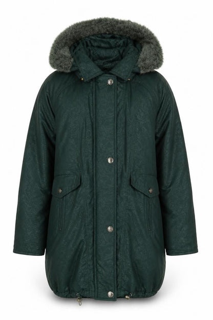 Womens UK Size S Klass Green Parka Coat