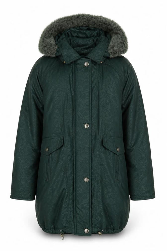 Womens UK Size S Klass Green Parka Coat