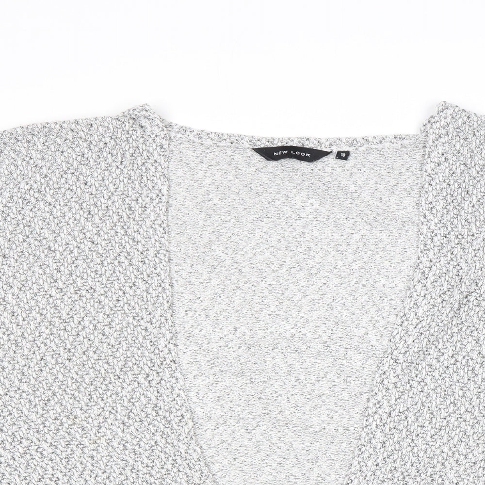 Womens UK Size 18 New Look Grey Cardigan Jumper