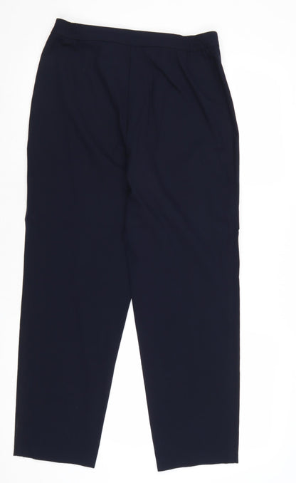 Womens UK Size 10 Marks and Spencer Regular Fit Dress Pants Blue Trousers