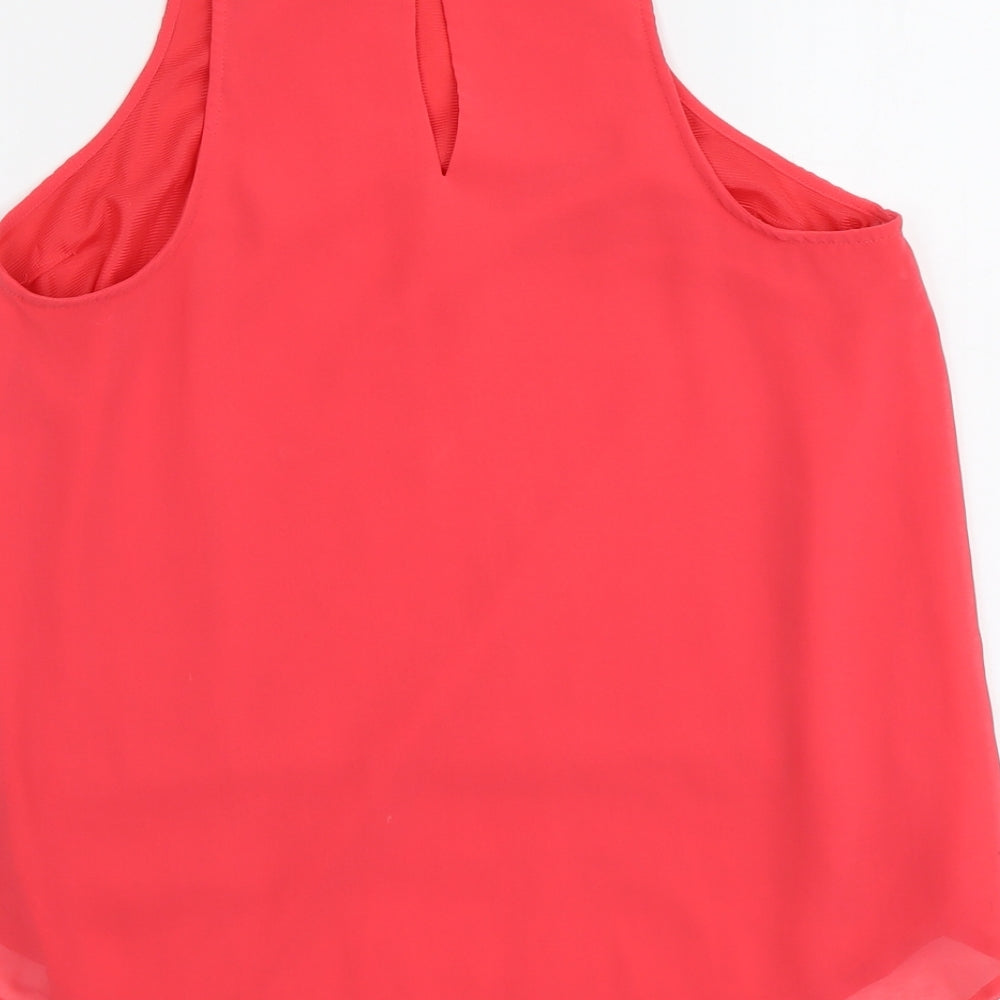 Womens UK Size 8 H&M Pink Basic Tank