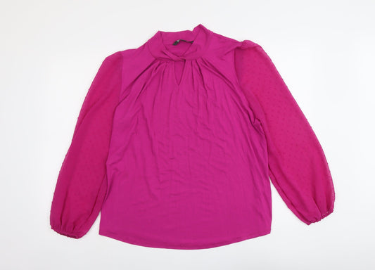 Womens UK Size 12 Bonmarché Pink Basic Blouse
