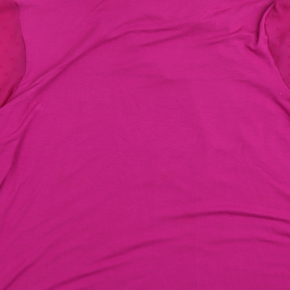 Womens UK Size 12 Bonmarché Pink Basic Blouse