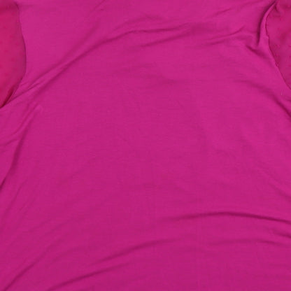 Womens UK Size 12 Bonmarché Pink Basic Blouse
