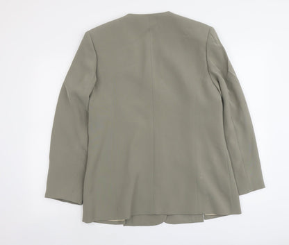 Fink Womens Beige Polyester Jacket Blazer Size 14