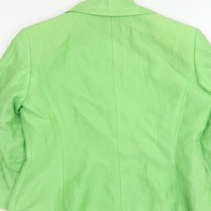 Precis Womens Green Linen Jacket Blazer Size 10