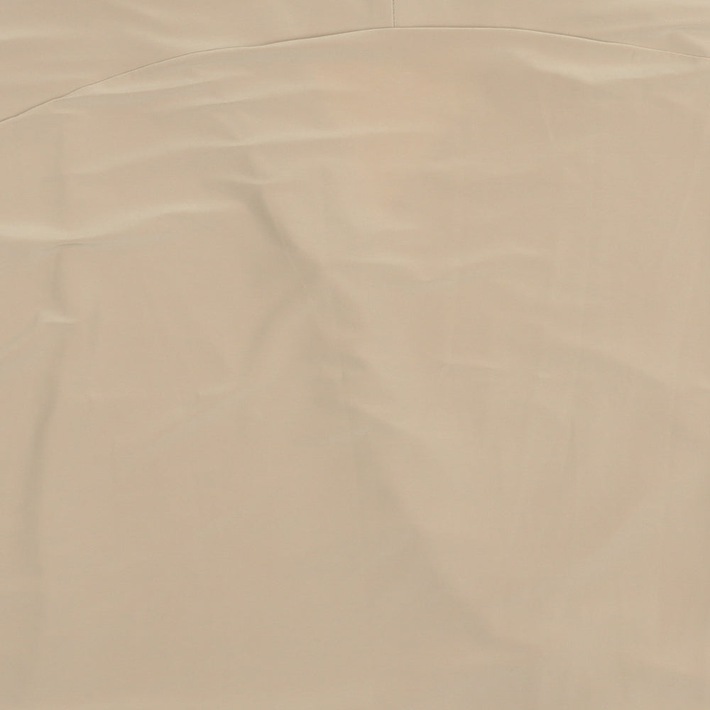 Attitudes Womens Beige Polyester Basic Blouse Size M V-Neck