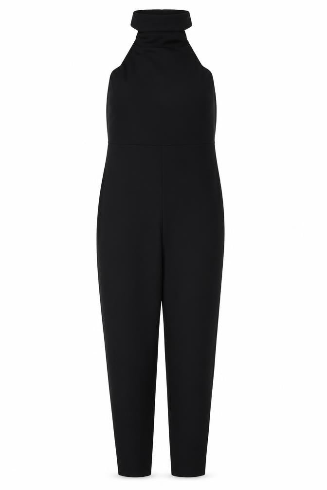 Womens UK Size 8 PRETTYLITTLETHING One-Piece Black Jumpsuit
