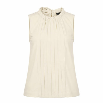 Zara Womens Beige Polyester Basic Tank Size XS Round Neck