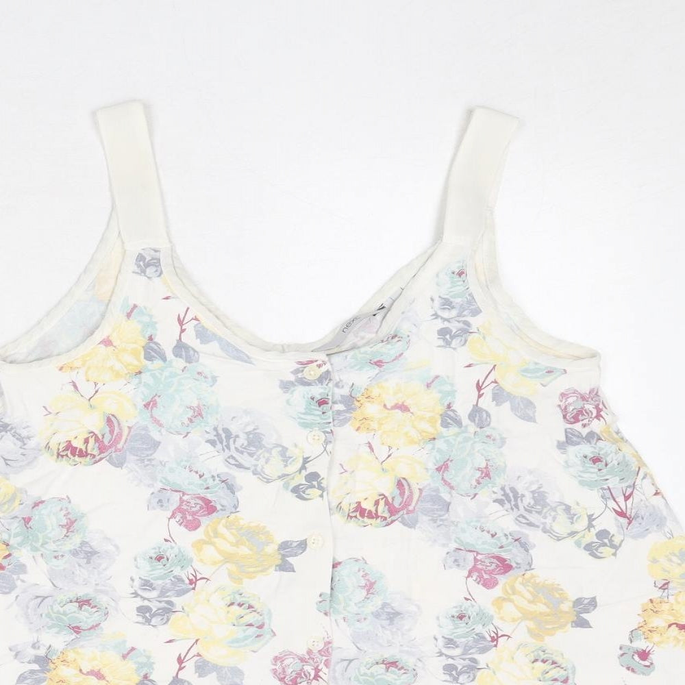 Womens UK Size 8 NEXT White Camisole Tank