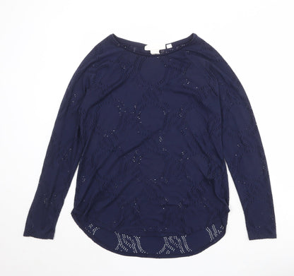 Womens UK Size M H&M Blue Pullover Jumper