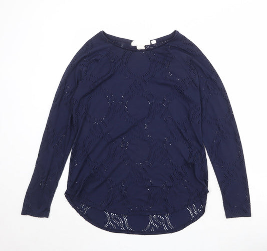 Womens UK Size M H&M Blue Pullover Jumper
