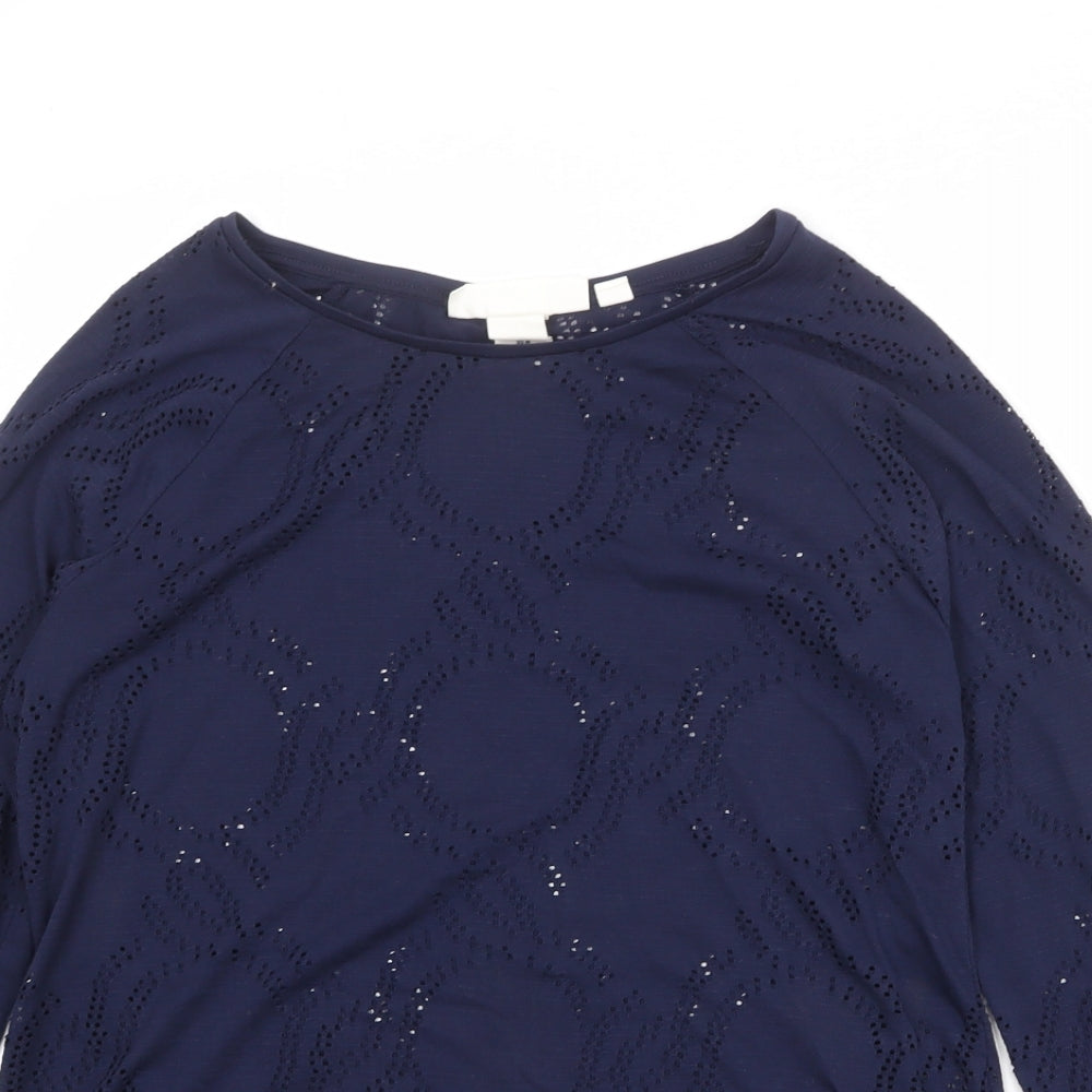 Womens UK Size M H&M Blue Pullover Jumper
