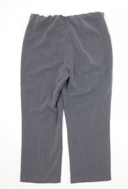 Bonmarché Womens Grey Polyester Trousers Size 12 Regular