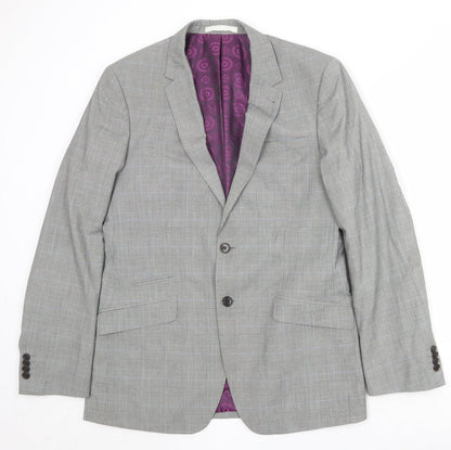 Mens UK Size 40 Burton Regular Grey Suit Jacket