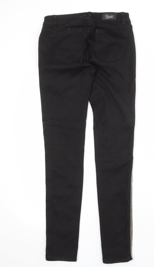 Toxik3 Womens Black Cotton Skinny Jeans Size S Regular Zip