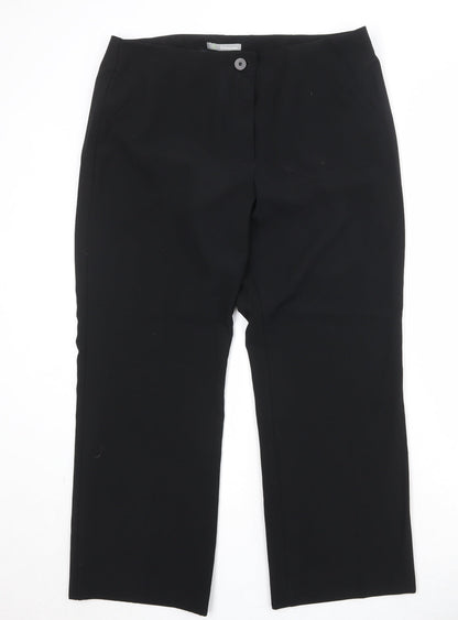 Womens UK Size 16 Marks and Spencer Regular Fit  Black Trousers