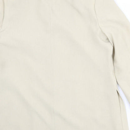 Marks and Spencer Womens Beige Polyester Jacket Blazer Size 16