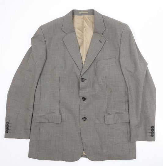 Mens UK Size 42 Brook Taverner Regular Beige Suit Jacket