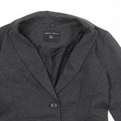 Dorothy Perkins Womens Black Polyester Jacket Blazer Size 10