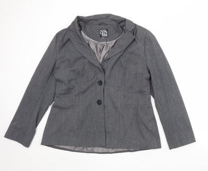 Debenhams Womens Grey Polyester Jacket Blazer Size 10