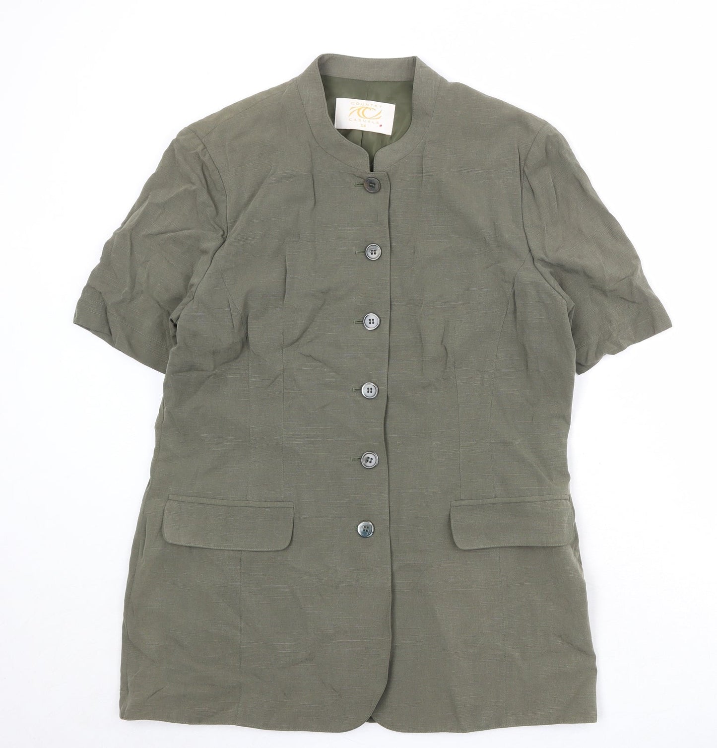 Country Casuals Womens Green Modal Jacket Blazer Size 14