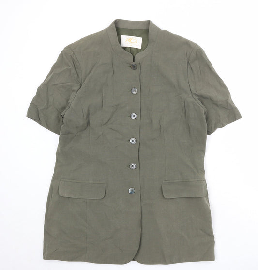 Country Casuals Womens Green Modal Jacket Blazer Size 14