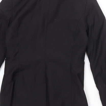 H&M Womens Black Polyester Jacket Suit Jacket Size 10