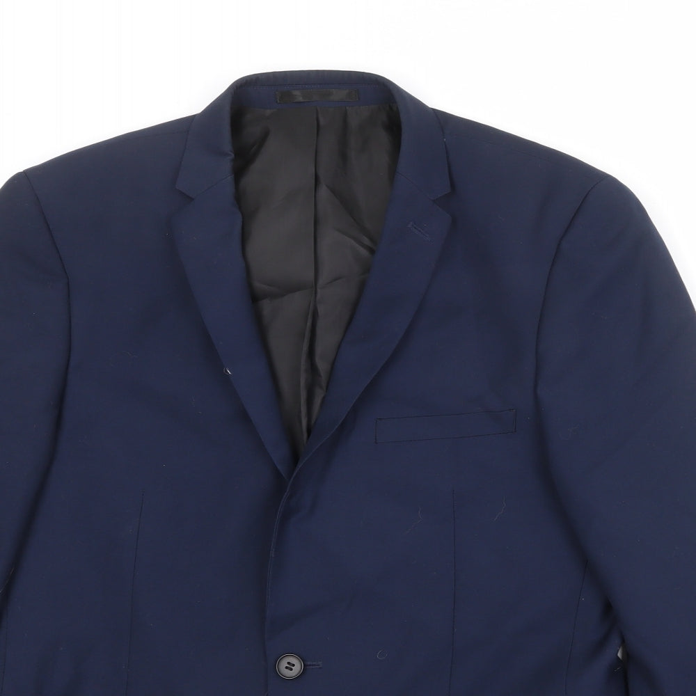 Mens UK Size 40 Burton Regular Blue Suit Jacket