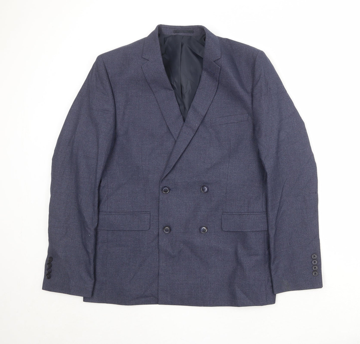 Mens UK Size 42 Boohoo Regular Blue Suit Jacket