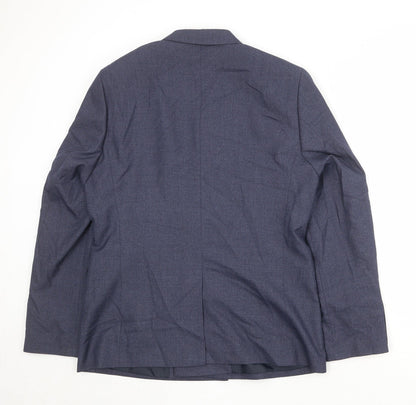 Mens UK Size 42 Boohoo Regular Blue Suit Jacket