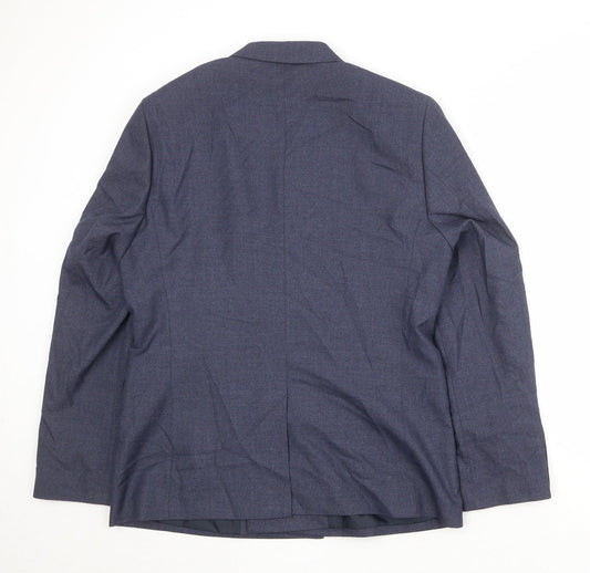 Mens UK Size 42 Boohoo Regular Blue Suit Jacket