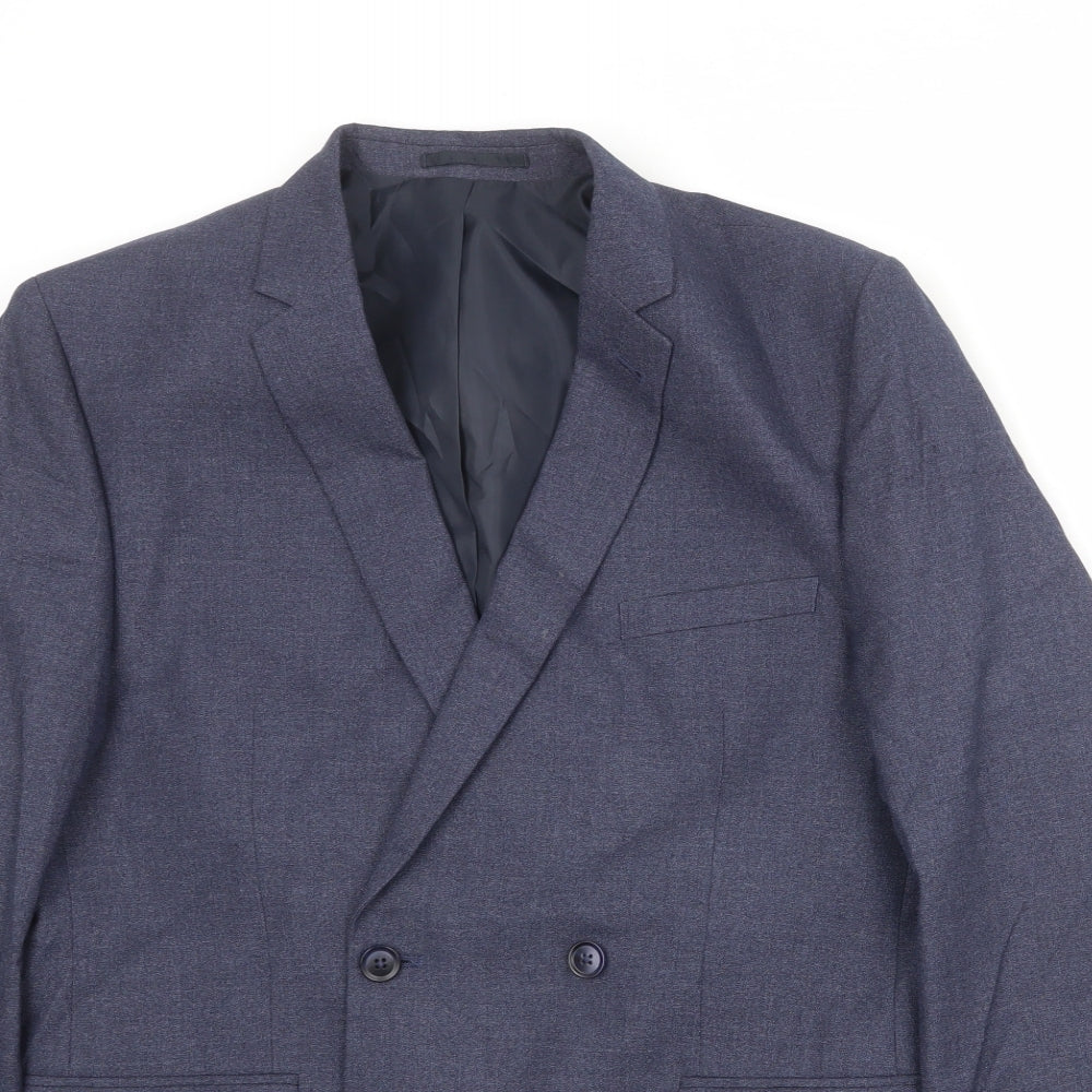 Mens UK Size 42 Boohoo Regular Blue Suit Jacket
