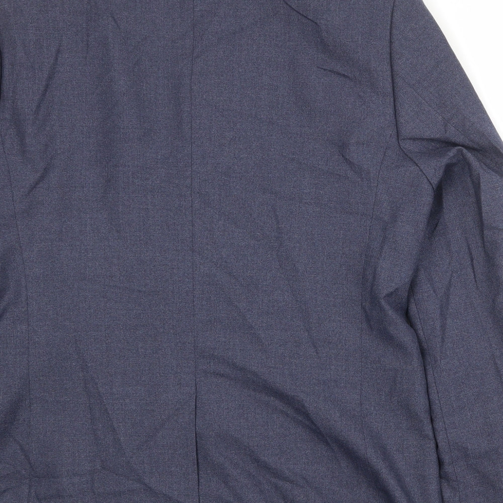 Mens UK Size 42 Boohoo Regular Blue Suit Jacket