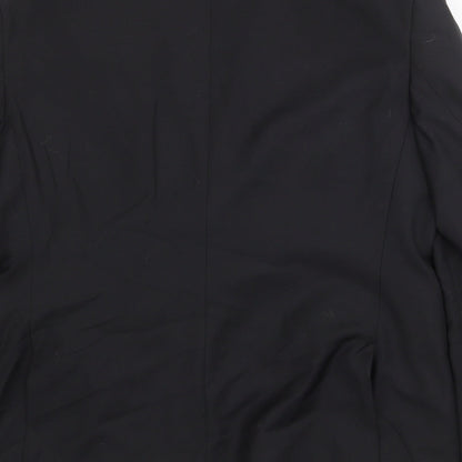 Marks and Spencer Mens Black Polyester Jacket Suit Jacket Size 44 Regular