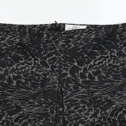 Country Casuals Womens Black Geometric Polyester A-Line Skirt Size 36 in Zip