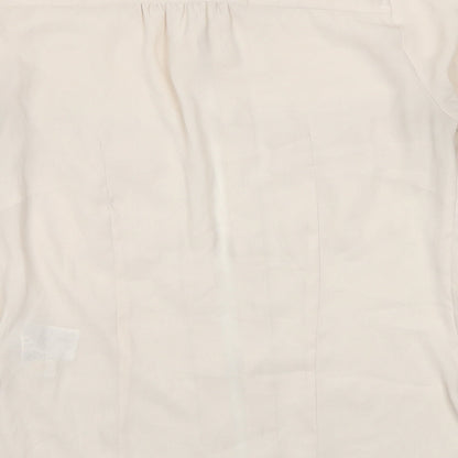 Womens UK Size 4 H&M Beige Basic Button-Up