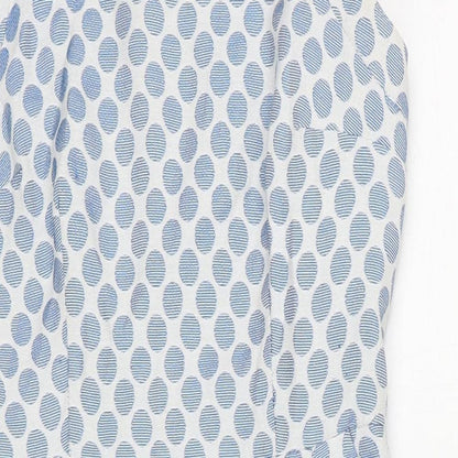 Principles Womens Blue Polka Dot Polyester A-Line Size 12 Round Neck Zip